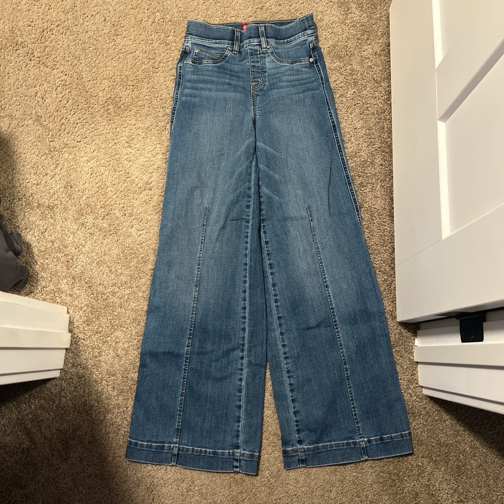 SPANX Women's Flare Jeans in Blue SIZE XS - Picture 6 of 7